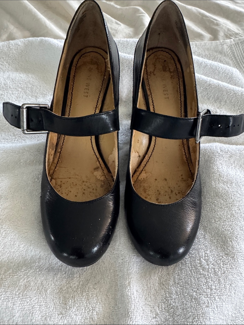 Nine West Black Girls Mary Jane Strap Shoes